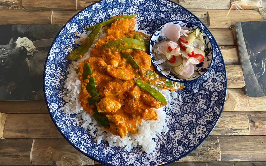 Curry met meiraap en peultjes