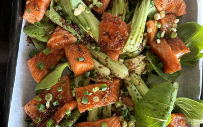 Zalm met paksoi uit de oven