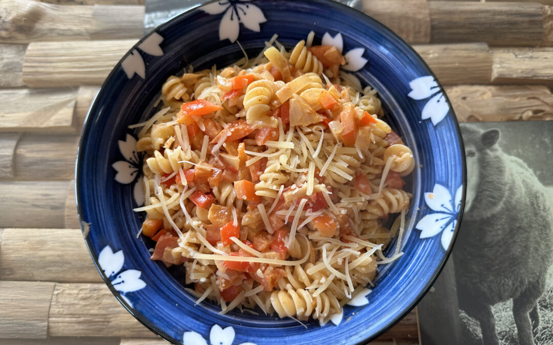 Pasta met paprika roomsaus