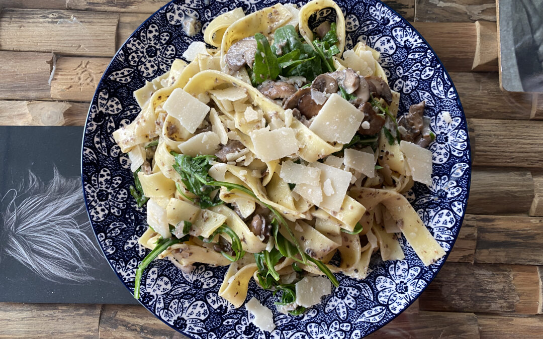 Truffelpasta met kastagne champignons